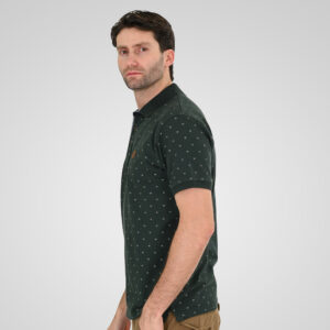 261PS-3081 POLO PIQUE ALL-OVER PRINT FOREST GREEN - Image 3