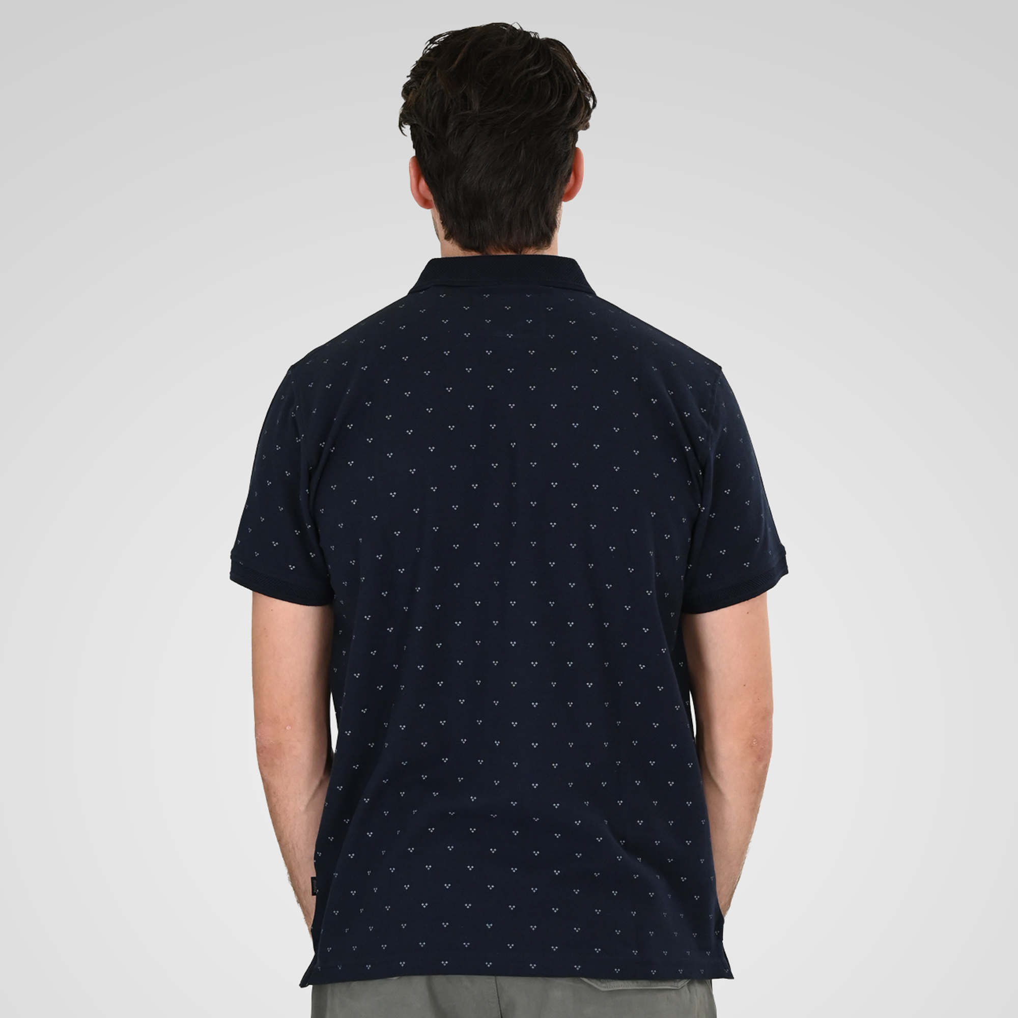 261PS-3081 POLO PIQUE ALL-OVER PRINT NAVY - Image 4