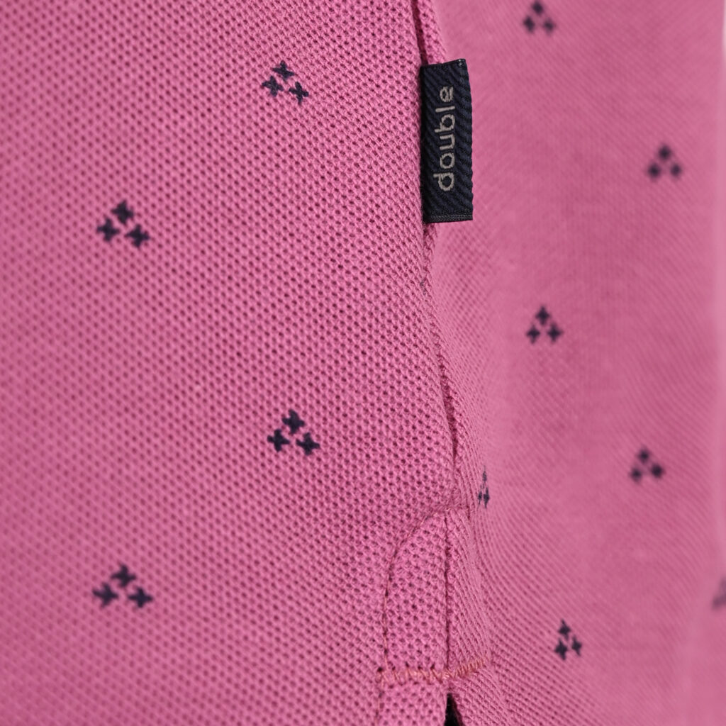 261PS-3081 POLO PIQUE ALL-OVER PRINT DUSTY ROSE