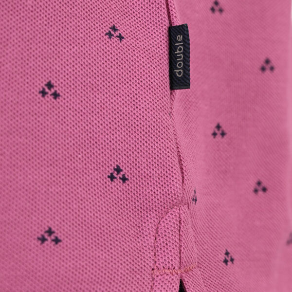 261PS-3081 POLO PIQUE ALL-OVER PRINT DUSTY ROSE