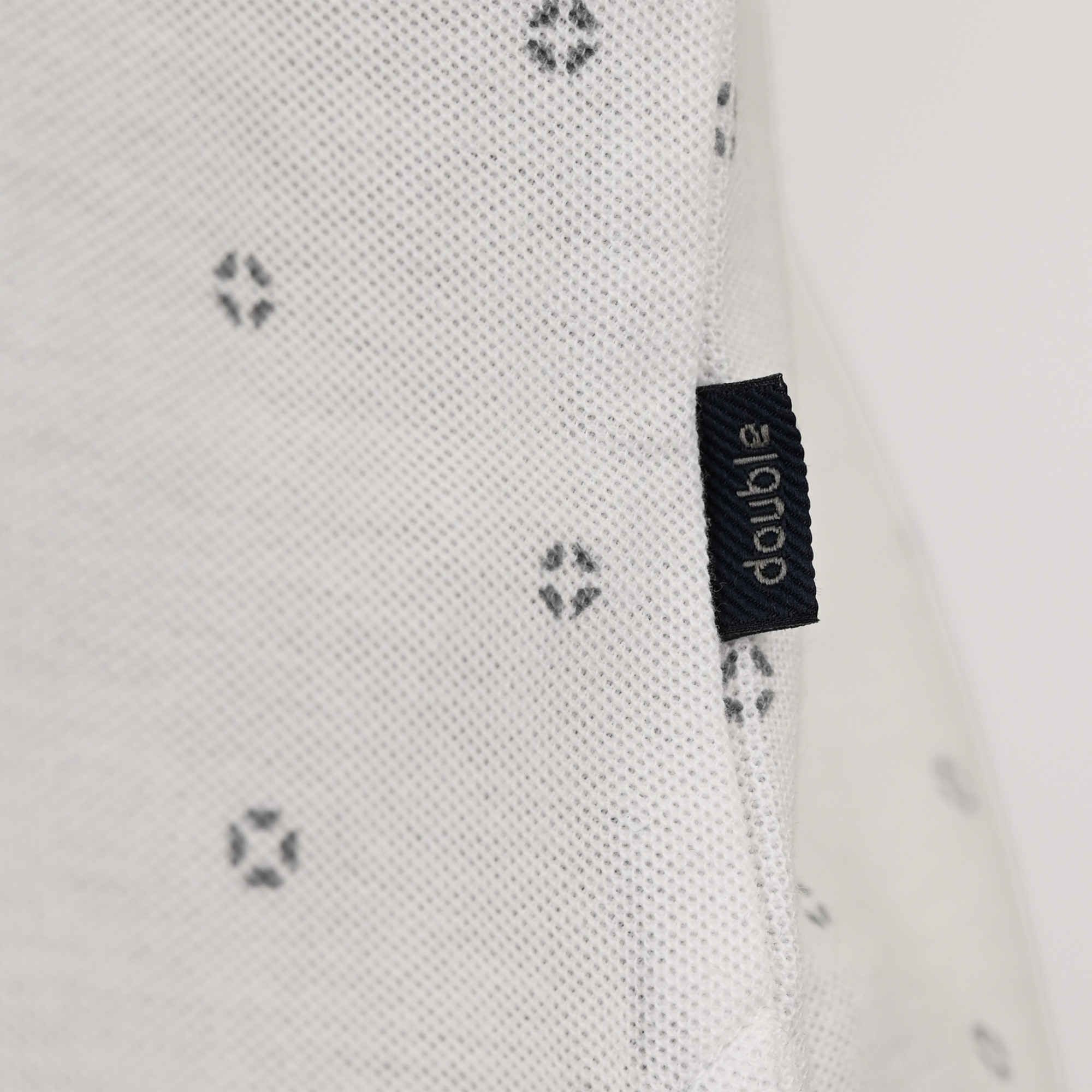 261PS-3082 POLO PIQUE ALL-OVER PRINT WITH MAO COLLAR WHITE - Image 6