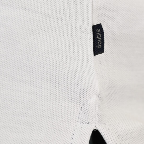 261PS-3083 POLO PIQUE MAO COLLAR WHITE