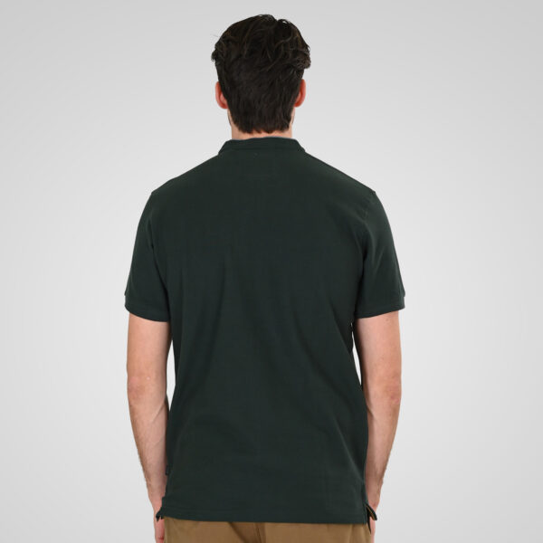 261PS-3083 POLO PIQUE MAO COLLAR FOREST GREEN