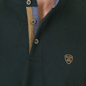 261PS-3083 POLO PIQUE MAO COLLAR FOREST GREEN - Image 5