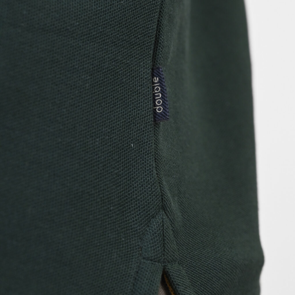 261PS-3083 POLO PIQUE MAO COLLAR FOREST GREEN