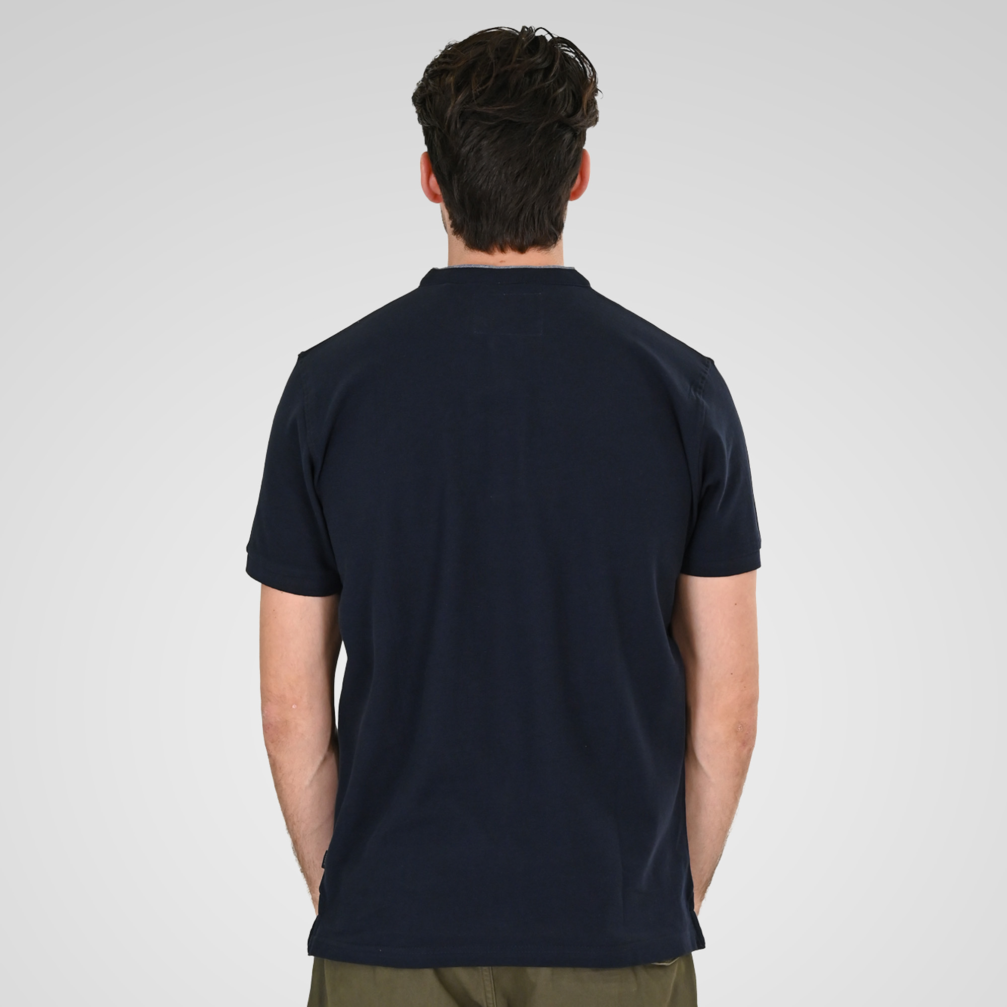 261PS-3083 POLO PIQUE MAO COLLAR NAVY - Image 4