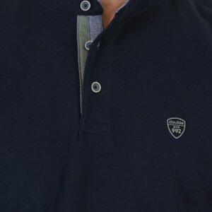 261PS-3083 POLO PIQUE MAO COLLAR NAVY - Image 5