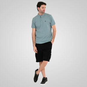 261PS-3083 POLO PIQUE MAO COLLAR REGENT BLUE