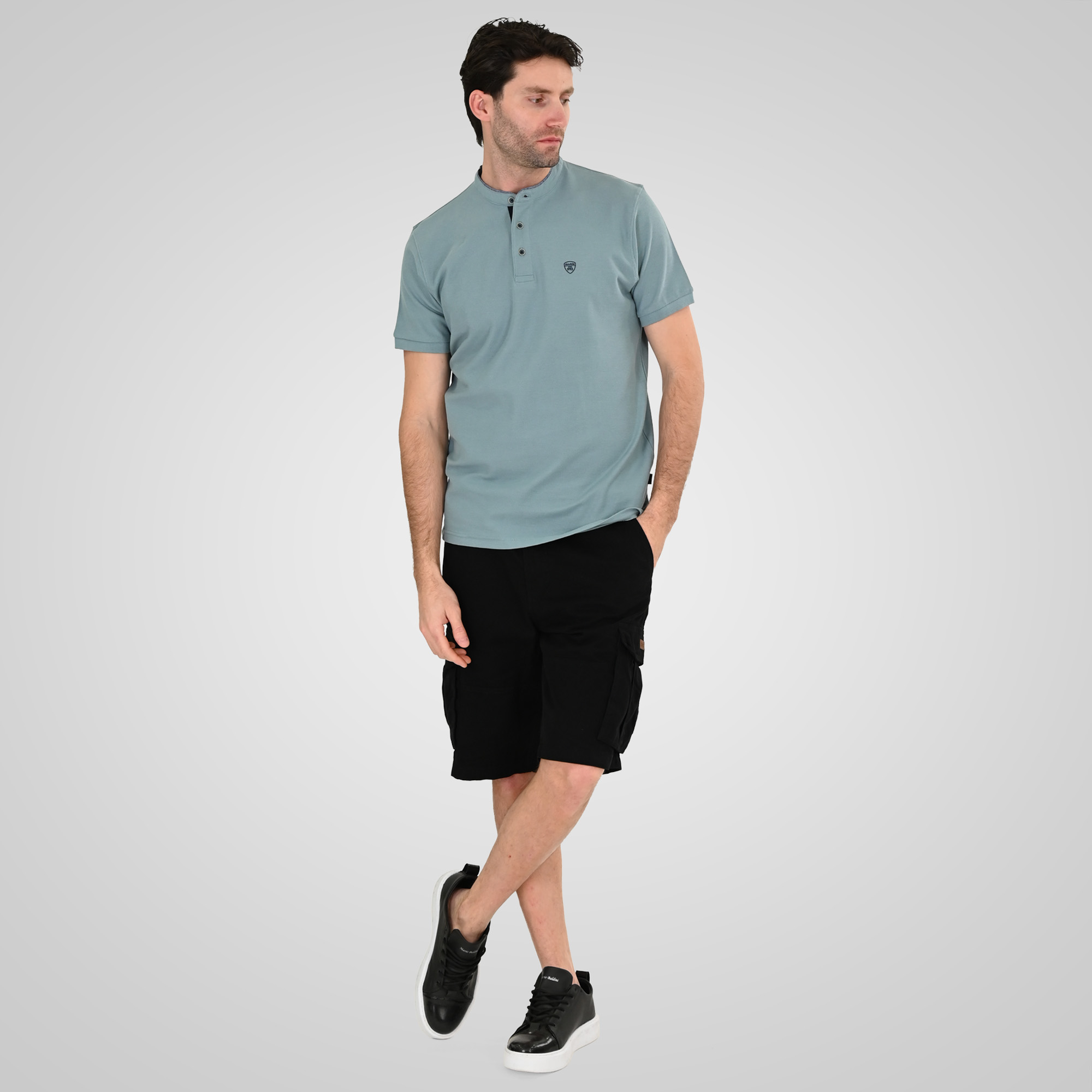261PS-3083 POLO PIQUE MAO COLLAR REGENT BLUE - Image 2