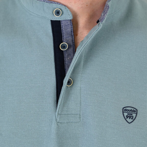 261PS-3083 POLO PIQUE MAO COLLAR REGENT BLUE