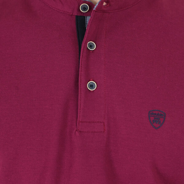 261PS-3083 POLO PIQUE MAO COLLAR MAGENTA