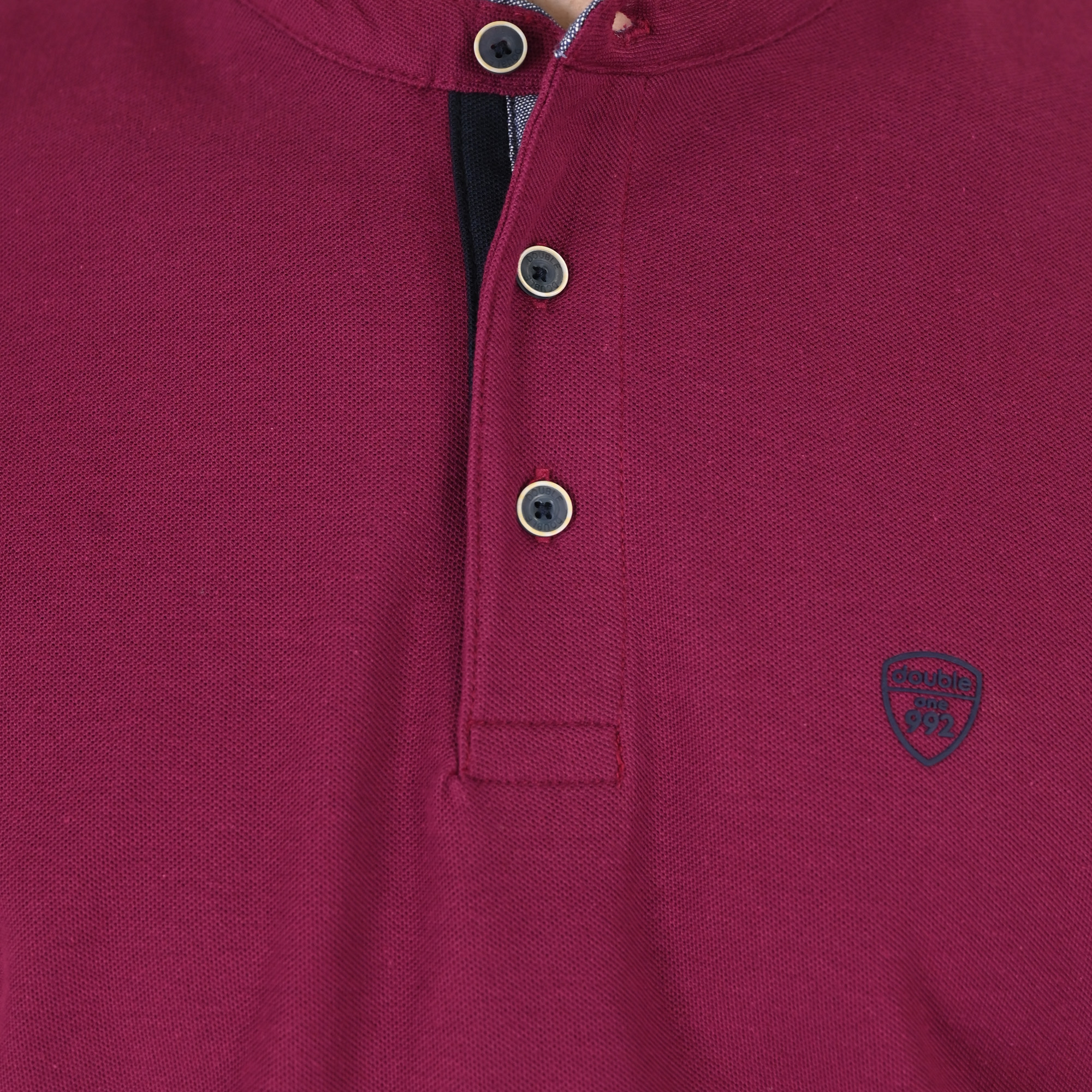 261PS-3083 POLO PIQUE MAO COLLAR MAGENTA - Image 5