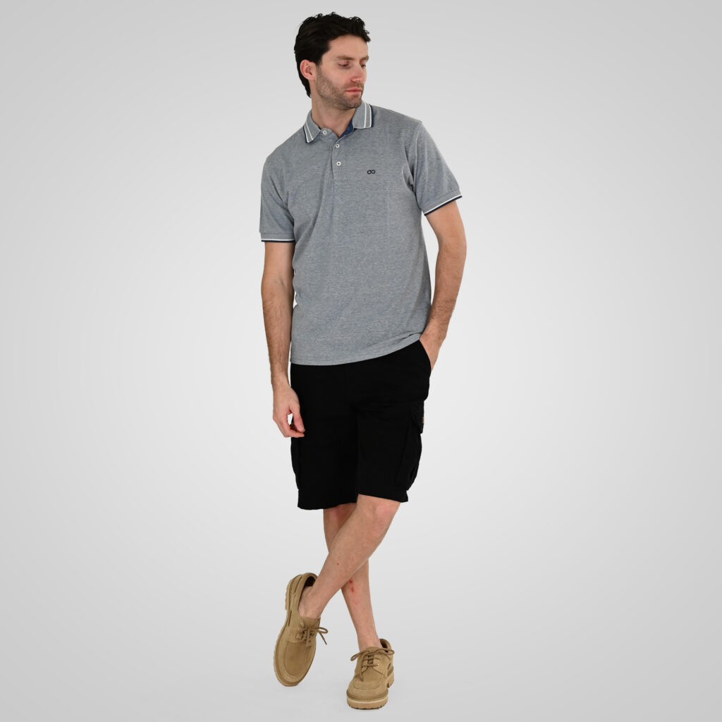 261PS-3085 POLO PIQUE MELANGE RAF MELANGE