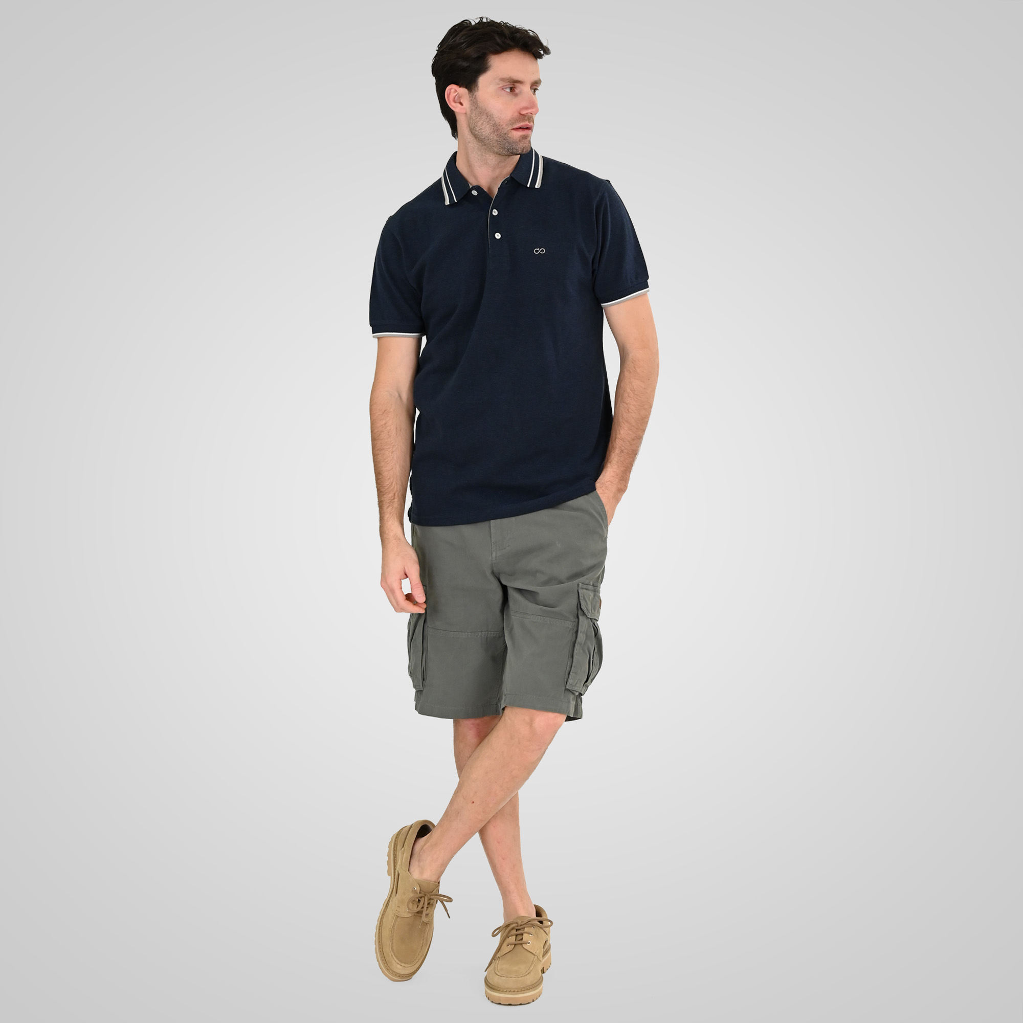 261PS-3085 POLO PIQUE MELANGE INDIGO MELANGE - Image 2