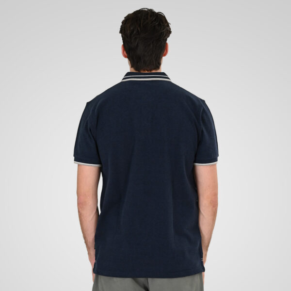 261PS-3085 POLO PIQUE MELANGE INDIGO MELANGE