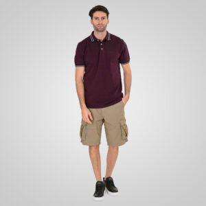 261PS-3085 POLO PIQUE MELANGE RASPBERRY MELANGE