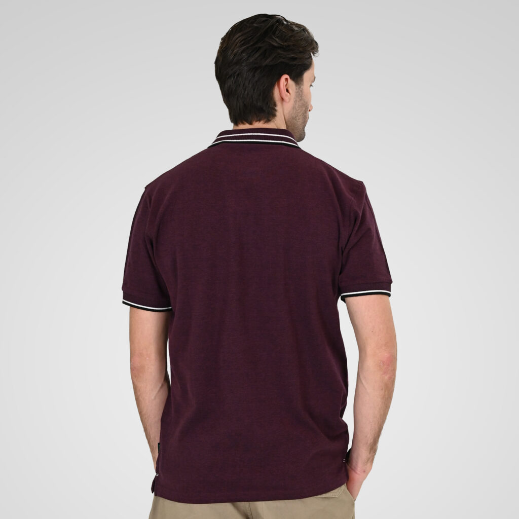 261PS-3085 POLO PIQUE MELANGE RASPBERRY MELANGE