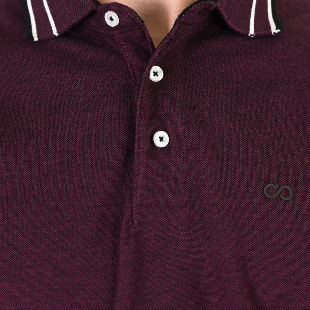 261PS-3085 POLO PIQUE MELANGE RASPBERRY MELANGE