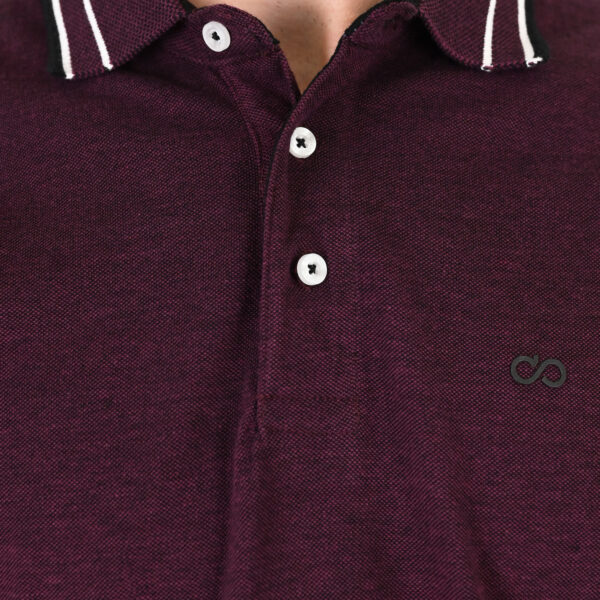 261PS-3085 POLO PIQUE MELANGE RASPBERRY MELANGE