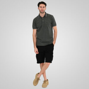 261PS-3085 POLO PIQUE MELANGE AGAVE GREEN MELANGE