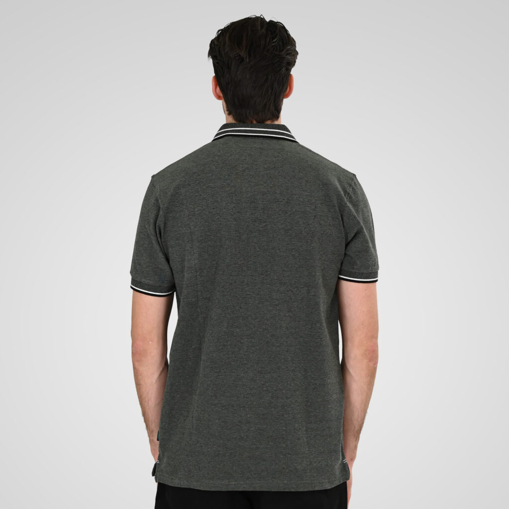 261PS-3085 POLO PIQUE MELANGE AGAVE GREEN MELANGE