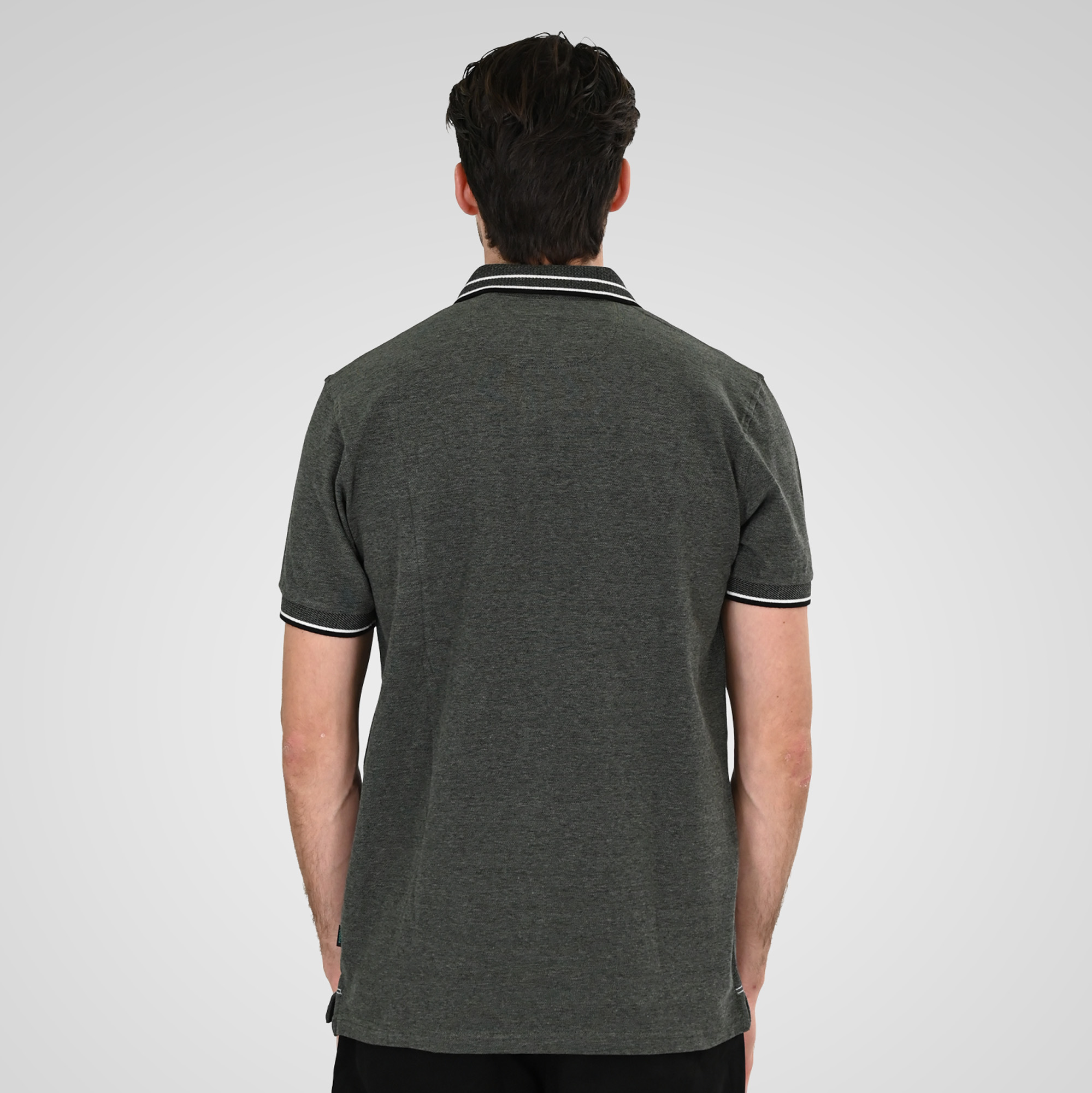261PS-3085 POLO PIQUE MELANGE AGAVE GREEN MELANGE - Image 4