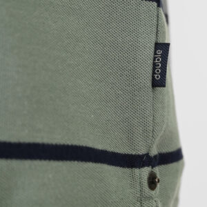261PS-3088 POLO PIQUE STRIPPED (YARN DYED) CC100 AGAVE GREEN NAVY - Image 6