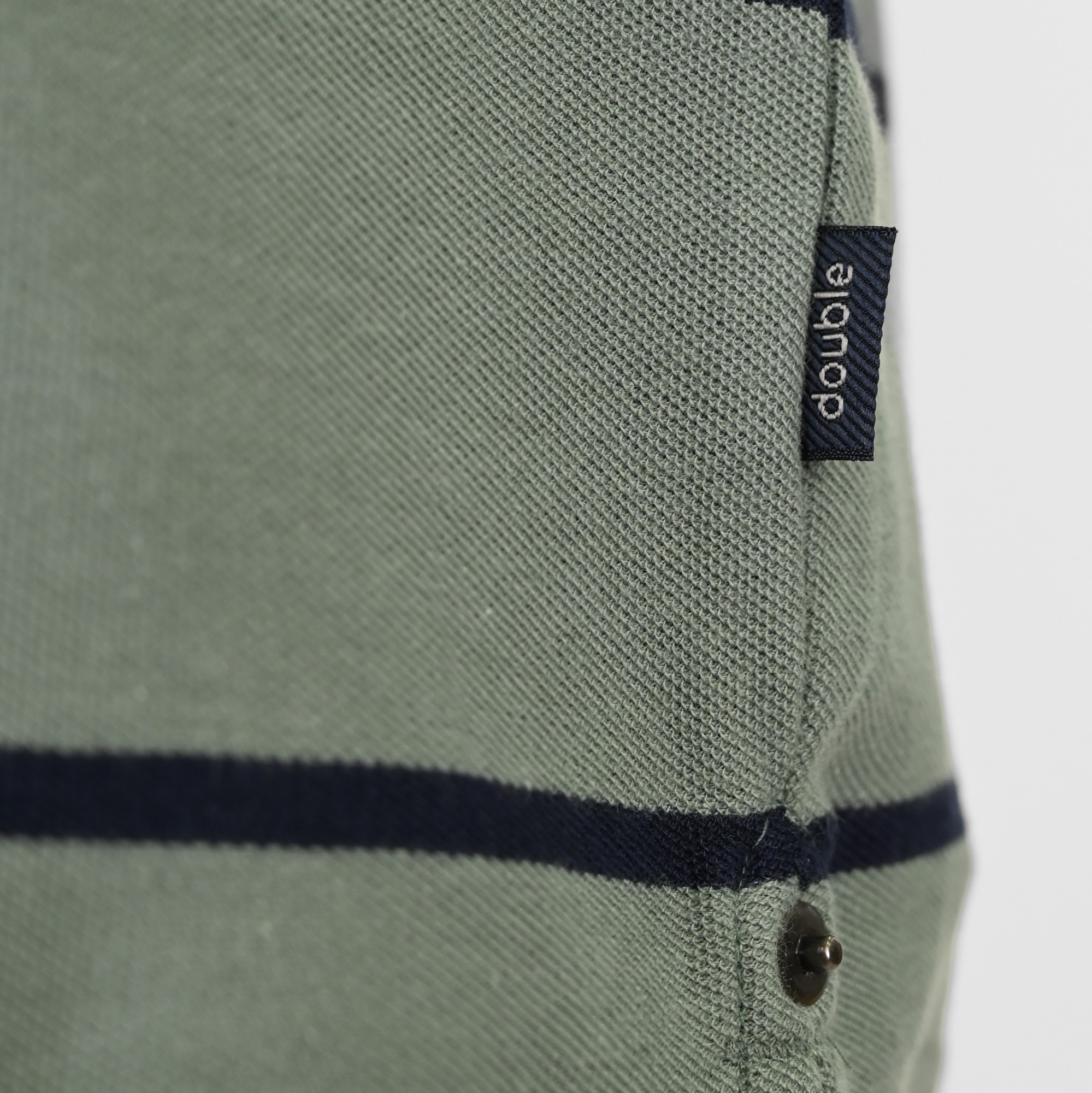 261PS-3088 POLO PIQUE STRIPPED (YARN DYED) CC100 AGAVE GREEN NAVY - Image 6