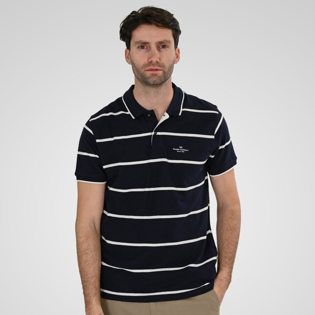 261PS-3088 POLO PIQUE STRIPPED (YARN DYED) CC102 NAVY WHITE