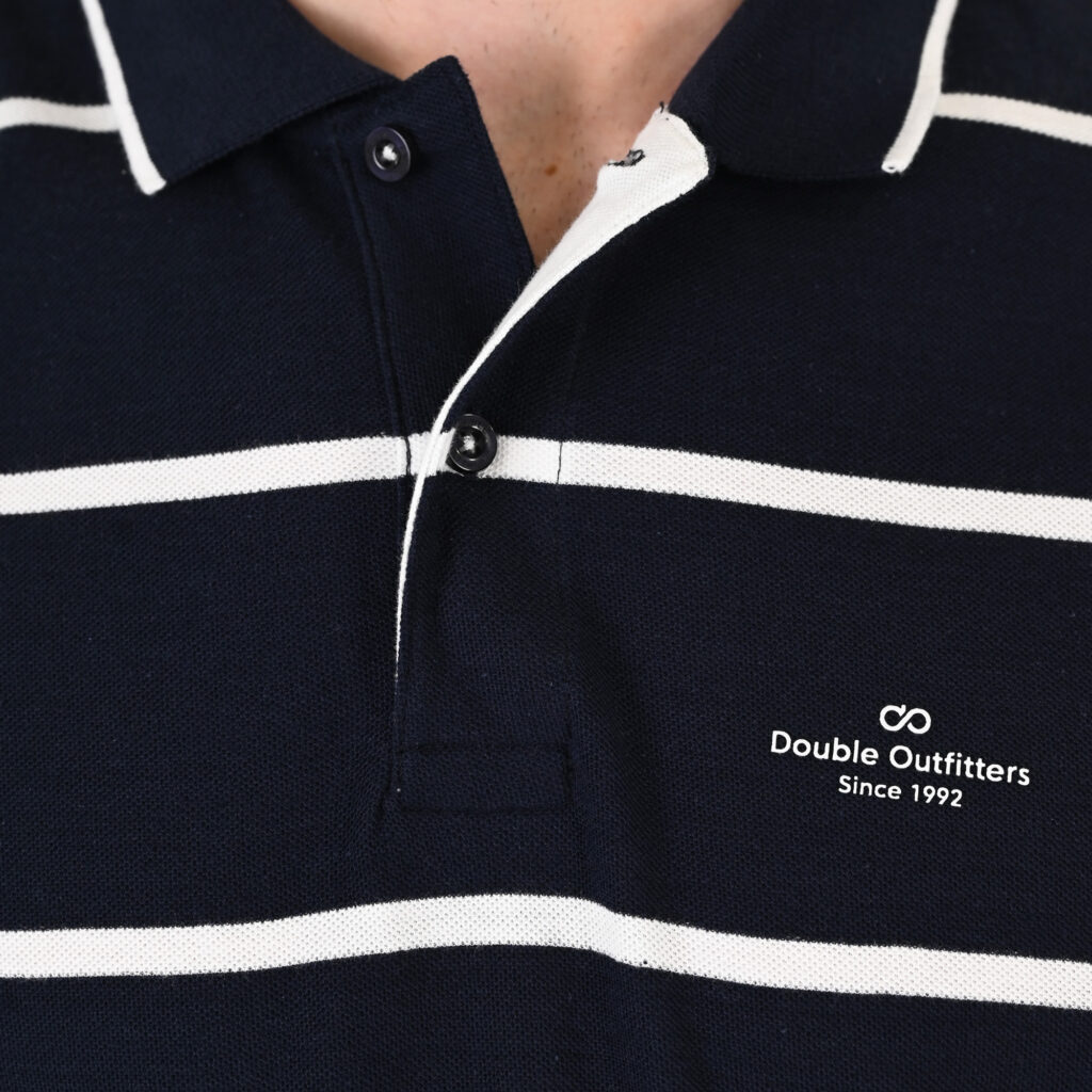 261PS-3088 POLO PIQUE STRIPPED (YARN DYED) CC102 NAVY WHITE