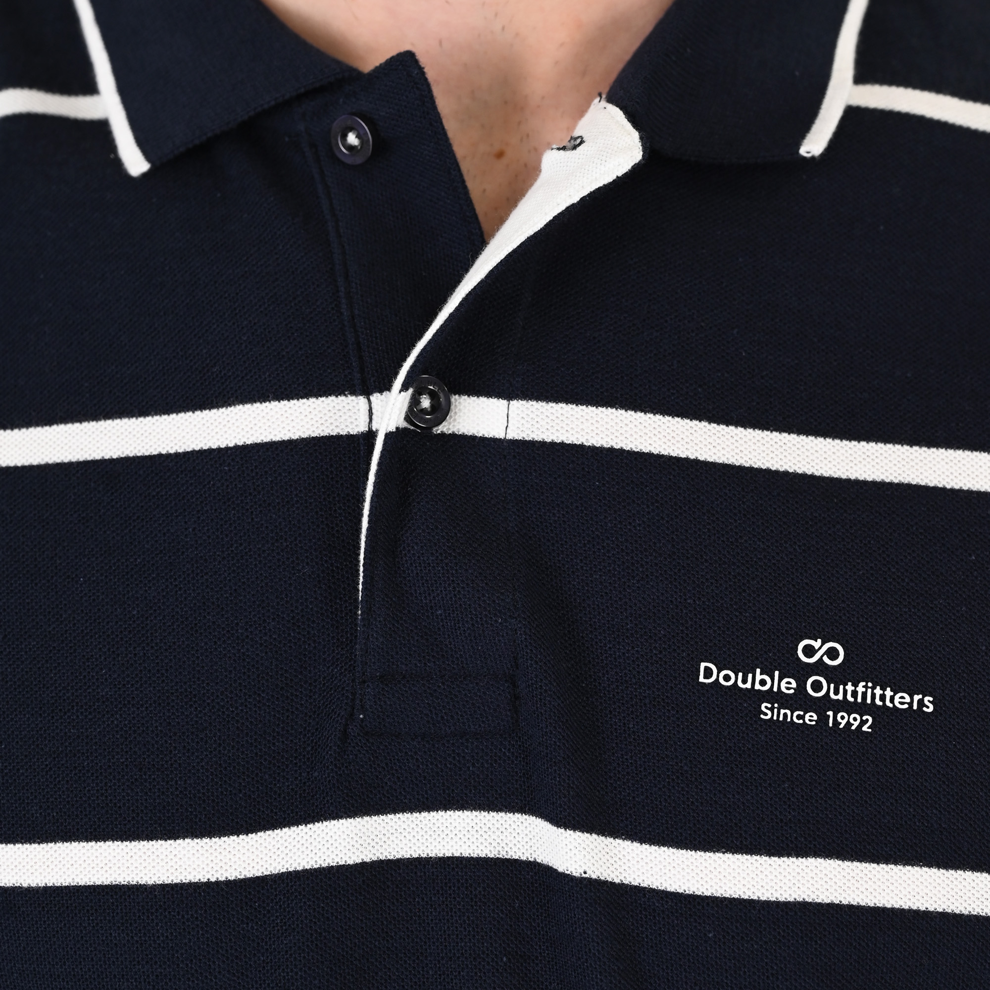 261PS-3088 POLO PIQUE STRIPPED (YARN DYED) CC102 NAVY WHITE - Image 5