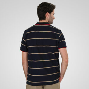 261PS-3088 POLO PIQUE STRIPPED (YARN DYED) CC103 NAVY TAUPE - Image 4