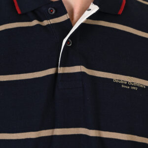 261PS-3088 POLO PIQUE STRIPPED (YARN DYED) CC103 NAVY TAUPE - Image 5