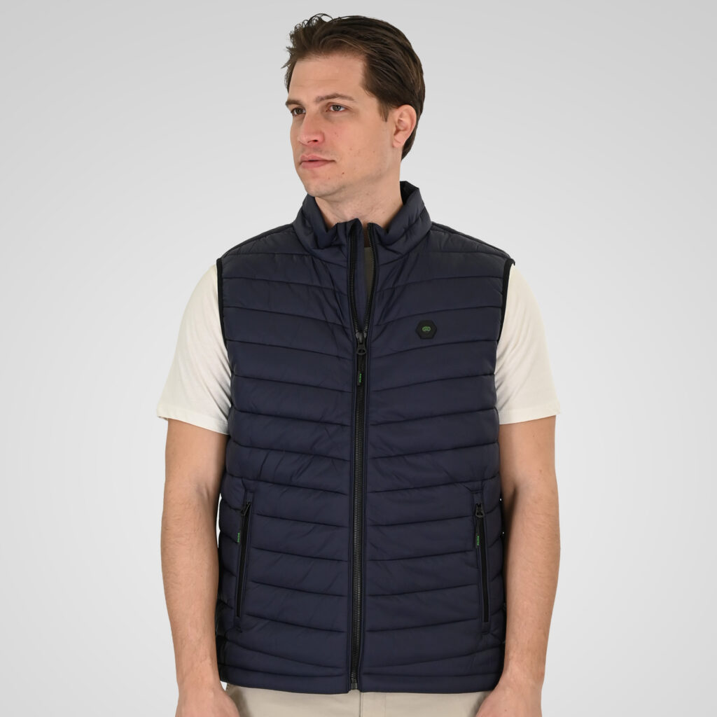 261SMJK-2082 JACKETS SLEEVELESS PADDED NAVY