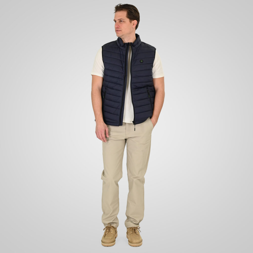 261SMJK-2082 JACKETS SLEEVELESS PADDED NAVY