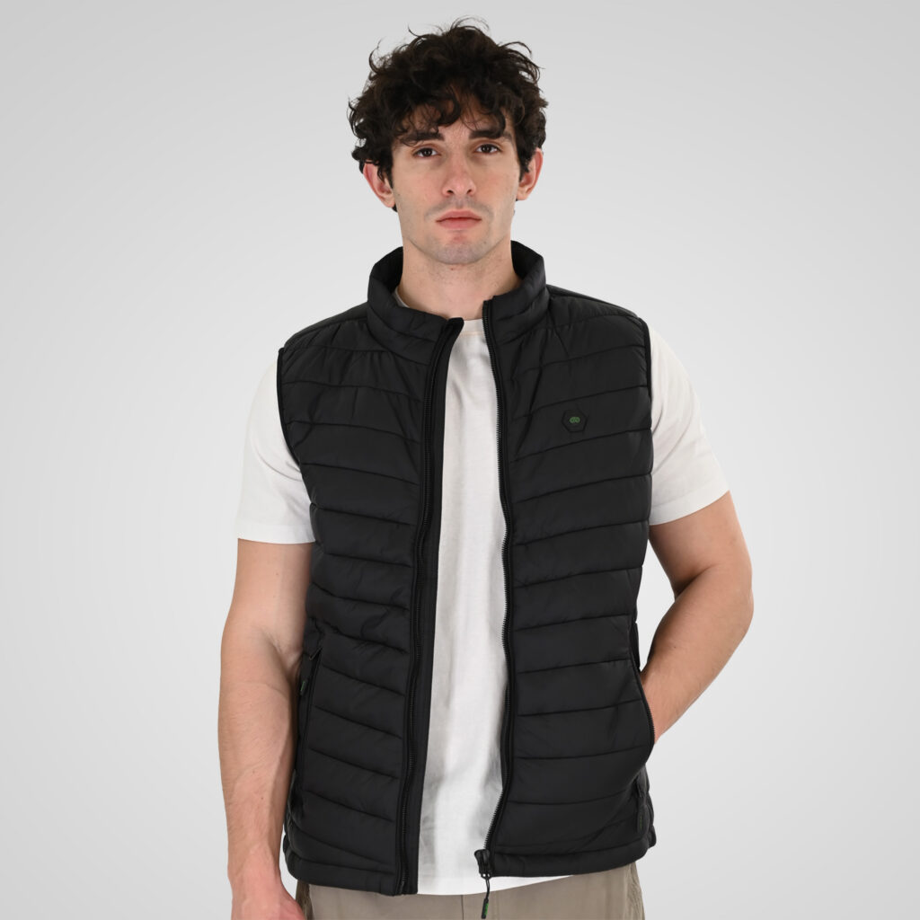 261SMJK-2082 JACKETS SLEEVELESS PADDED BLACK