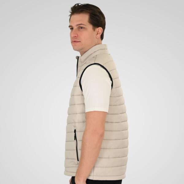 261SMJK-2082 JACKETS SLEEVELESS PADDED GREIGE