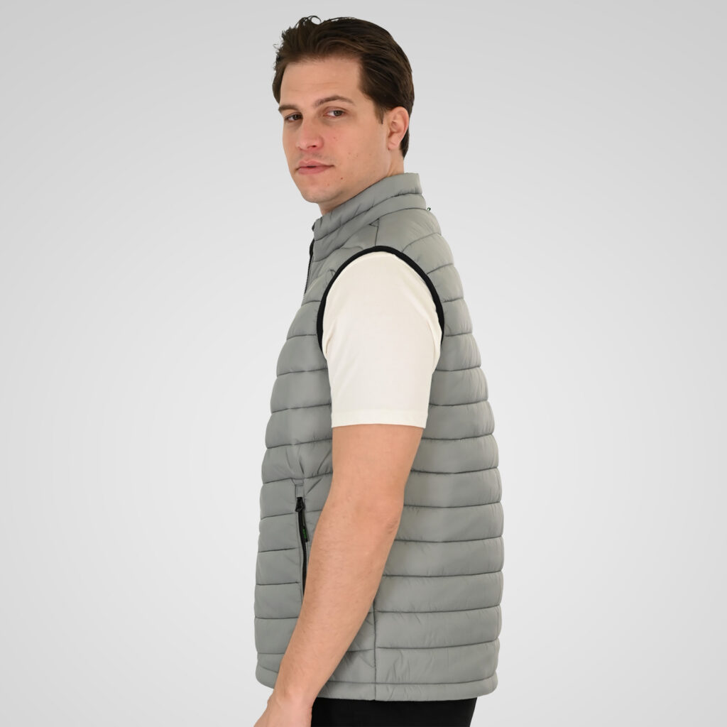 261SMJK-2082 JACKETS SLEEVELESS PADDED MIST GREEN