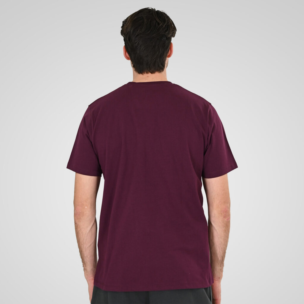 261TS-9122 T-SHIRT WITH DOUBLE PRESSED PRINT DK RASPBERRY