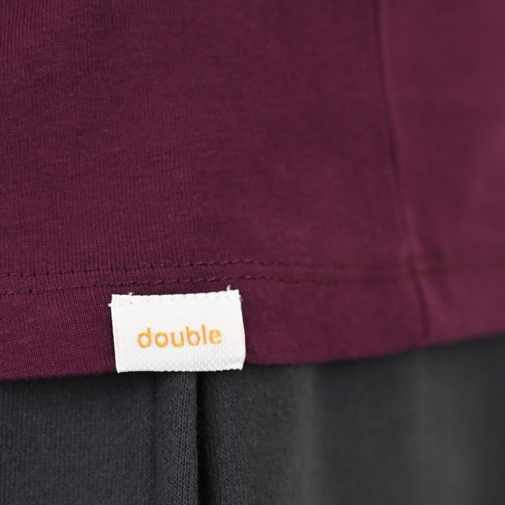261TS-9122 T-SHIRT WITH DOUBLE PRESSED PRINT DK RASPBERRY