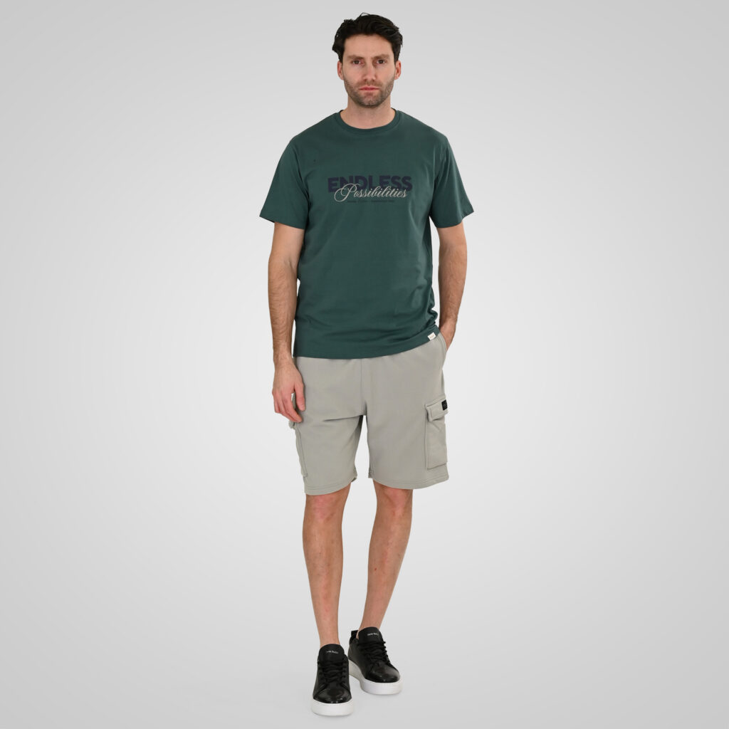 261TS-9122 T-SHIRT WITH DOUBLE PRESSED PRINT PESTO