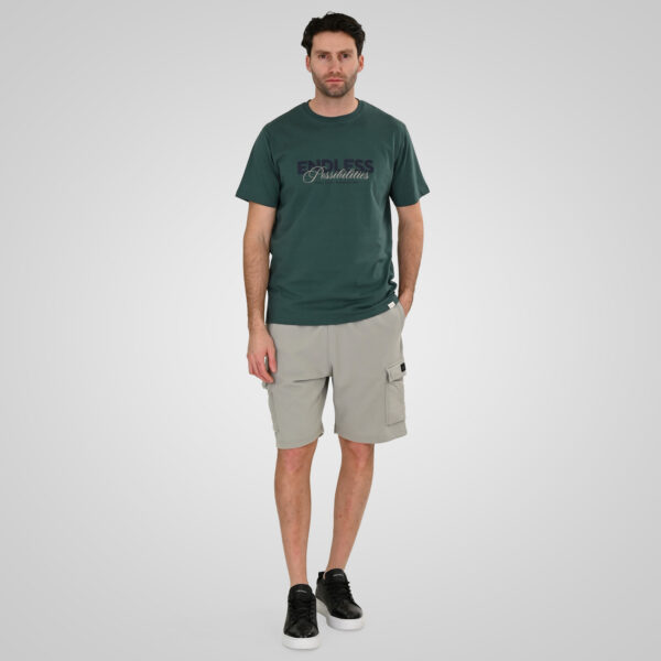 261TS-9122 T-SHIRT WITH DOUBLE PRESSED PRINT PESTO