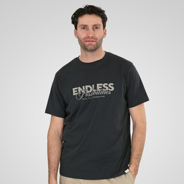 261TS-9122 T-SHIRT WITH DOUBLE PRESSED PRINT SHADOW GREY