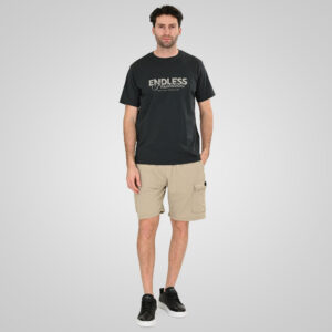 261TS-9122 T-SHIRT WITH DOUBLE PRESSED PRINT SHADOW GREY