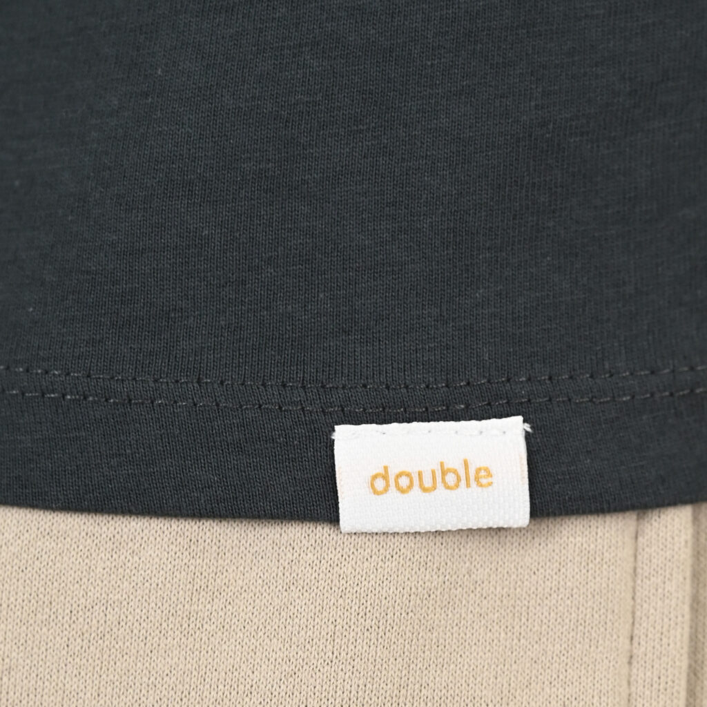 261TS-9122 T-SHIRT WITH DOUBLE PRESSED PRINT SHADOW GREY