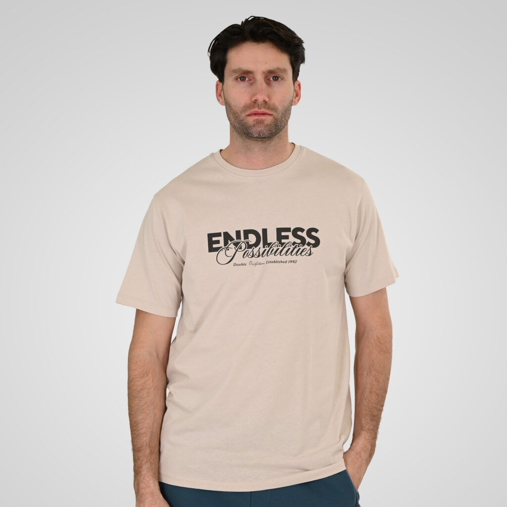 261TS-9122 T-SHIRT WITH DOUBLE PRESSED PRINT ICE GREY