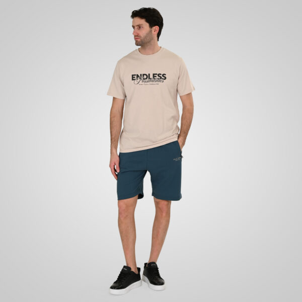261TS-9122 T-SHIRT WITH DOUBLE PRESSED PRINT ICE GREY