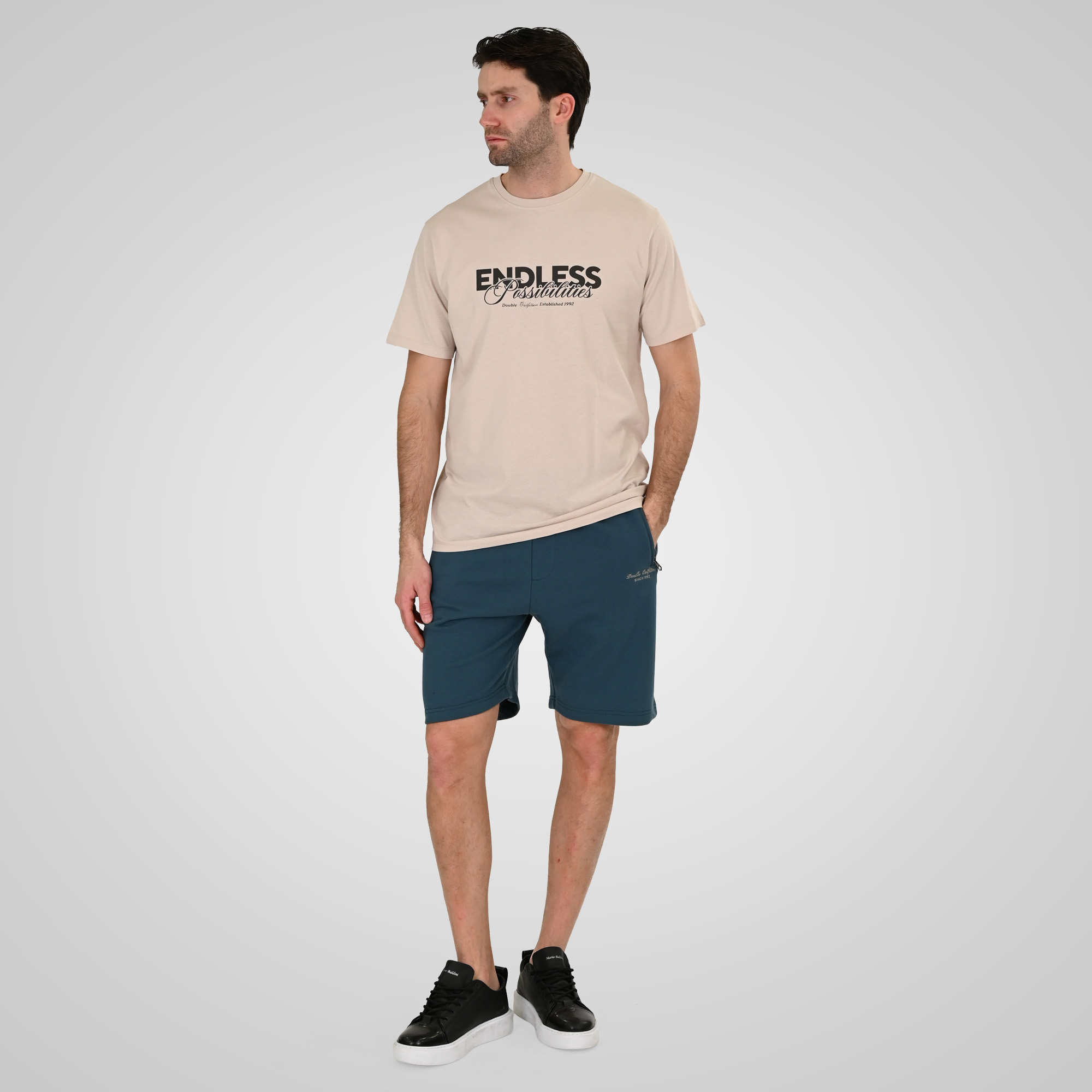 261TS-9122 T-SHIRT WITH DOUBLE PRESSED PRINT ICE GREY - Image 2