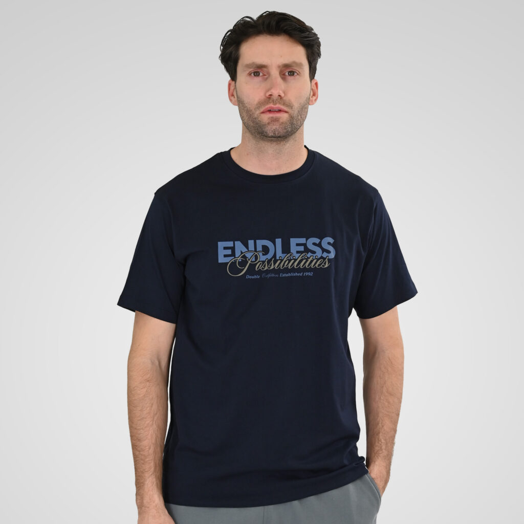 261TS-9122 T-SHIRT WITH DOUBLE PRESSED PRINT NAVY