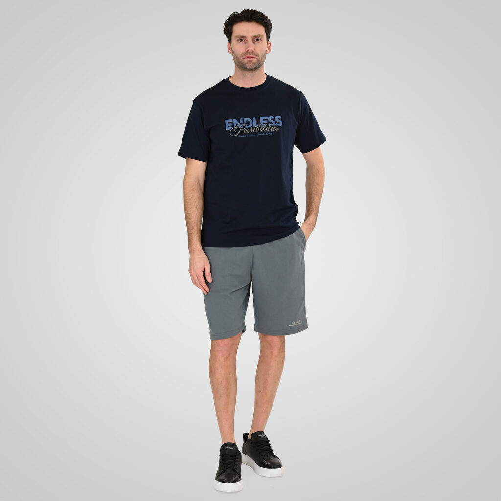 261TS-9122 T-SHIRT WITH DOUBLE PRESSED PRINT NAVY